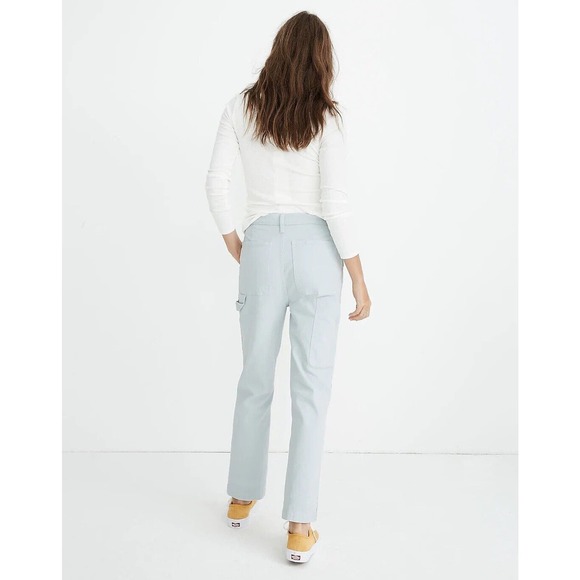 Madewell Women’s Light Blue High Waist Carpenter Pants Size 28 - Picture 3 of 16